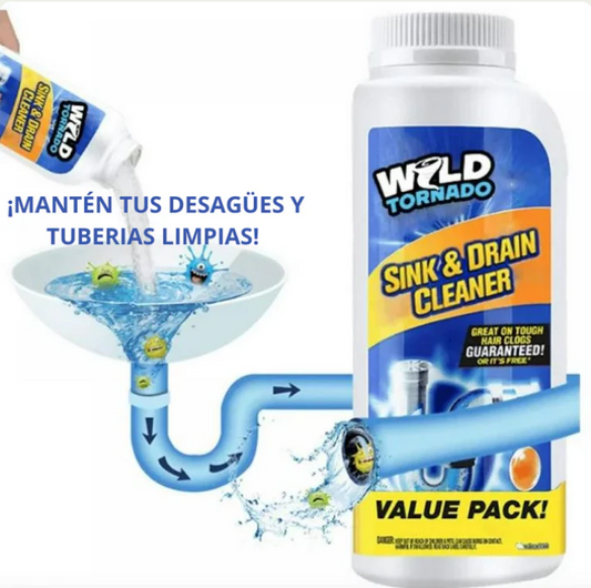 2 Wild Tornado ® POLVO DESTAPA TUBERIAS