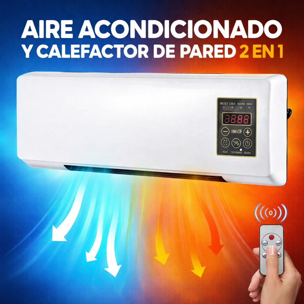 AIRE ACONDICIONADO Y CALEFACTOR DE PARED 2 EN 1