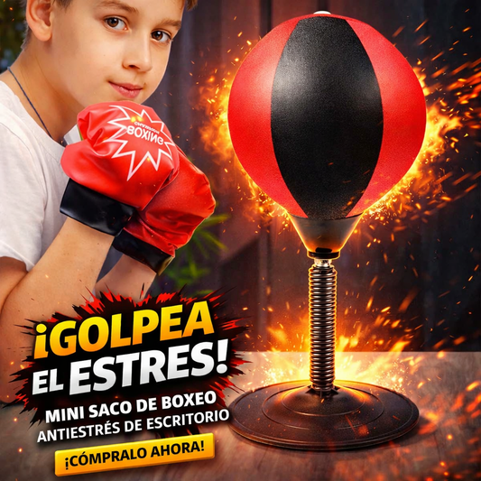 MINI SACO DE BOXEO ANTIESTRÉS DE ESCRITORIO