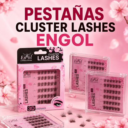 KIT DE PESTAÑAS CLUSTER LASHES ENGOL – EFECTO NATURAL Y VOLUMINOSO