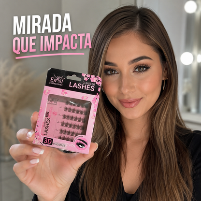 KIT DE PESTAÑAS CLUSTER LASHES ENGOL – EFECTO NATURAL Y VOLUMINOSO