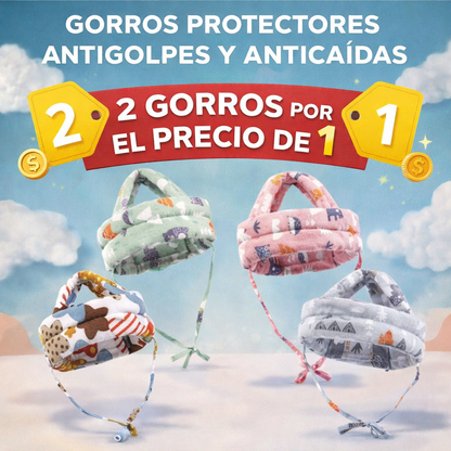 2 GORROS  PROTECTOR DE CABEZA PARA NIÑOS – ANTIGOLPES Y ANTICAÍDAS