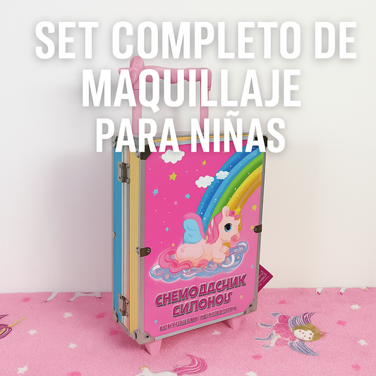MALETA DE MAQUILLAJE PARA NIÑAS – SET COMPLETO DE BELLEZA
