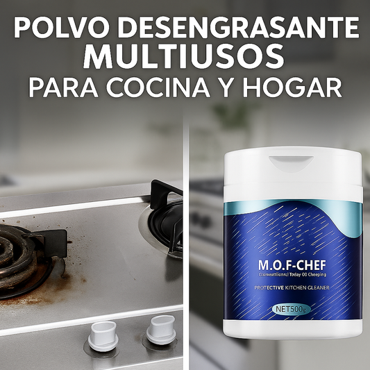 POLVO DESENGRASANTE MULTIUSOS PARA COCINA Y HOGAR