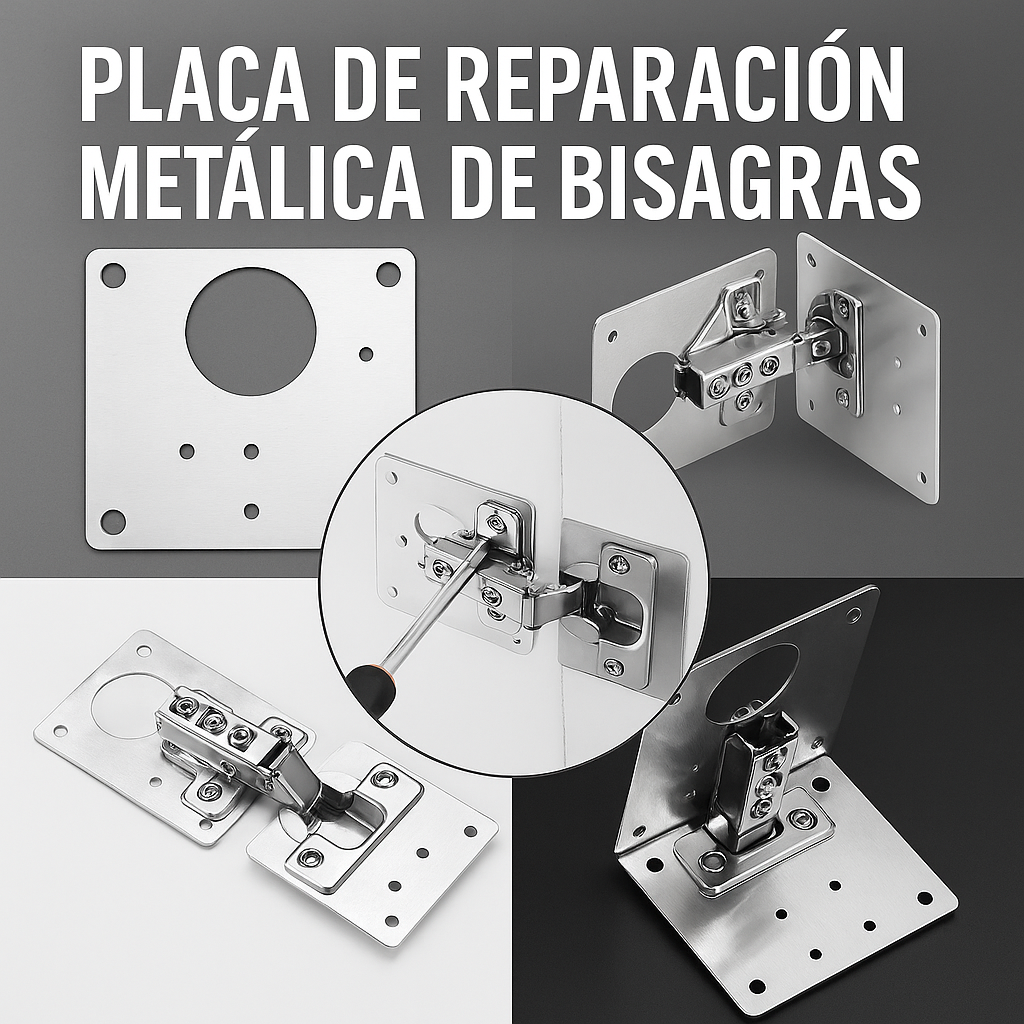 PLACA DE REPARACIÓN METÁLICA DE BISAGRAS