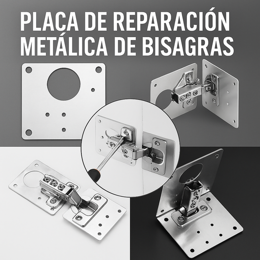 PLACA DE REPARACIÓN METÁLICA DE BISAGRAS