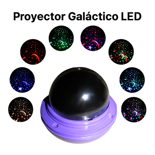 2 PROYECTORES PORTATILES GALÁCTICOS CON ESTRELLAS Y EFECTOS DE LUZ