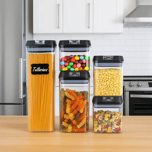 SET X 5 CONTENEDORES HERMÉTICOS PARA ALIMENTOS
