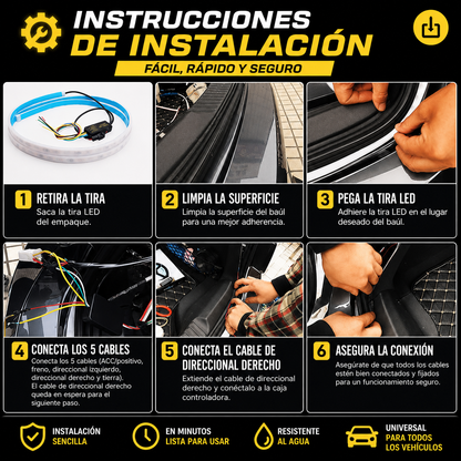 PROMO 2 TIRAS LED TRASERA MULTIFUNCIONAL PARA AUTOMÓVIL