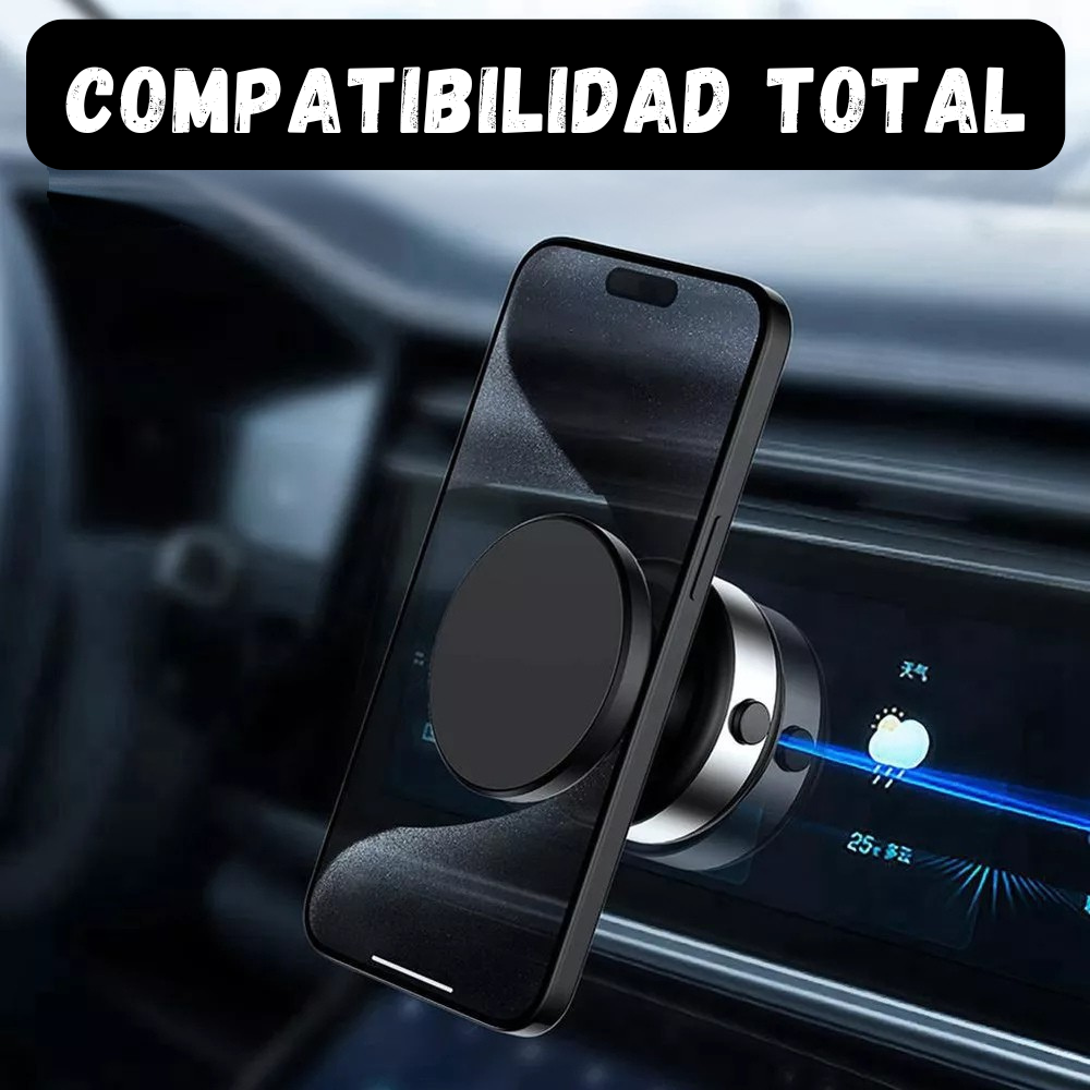 SOPORTE DE CELULAR MAGNÉTICO AJUSTABLE Y GIRATORIO 360° PARA AUTOMÓVIL