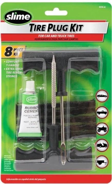 KIT REPARADOR DE PINCHAZOS PARA NEUMÁTICOS CARRO Y MOTO