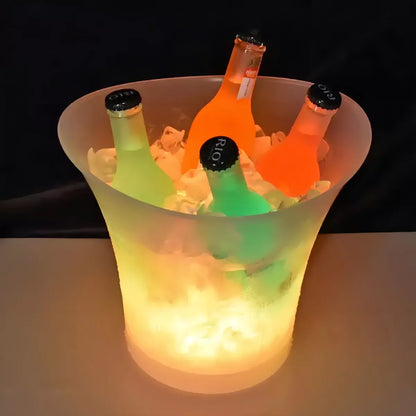 Cubeta Hielera LED 7 Colores con Altavoz Bluetooth