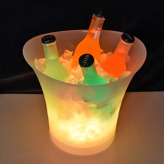 Cubeta Hielera LED 7 Colores con Altavoz Bluetooth