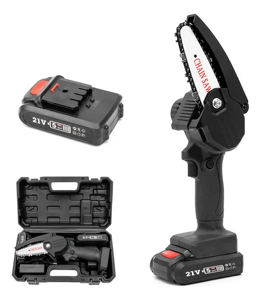 MINI MOTOSIERRA DE MANO PORTÁTIL ELÉCTRICA RECARGABLE