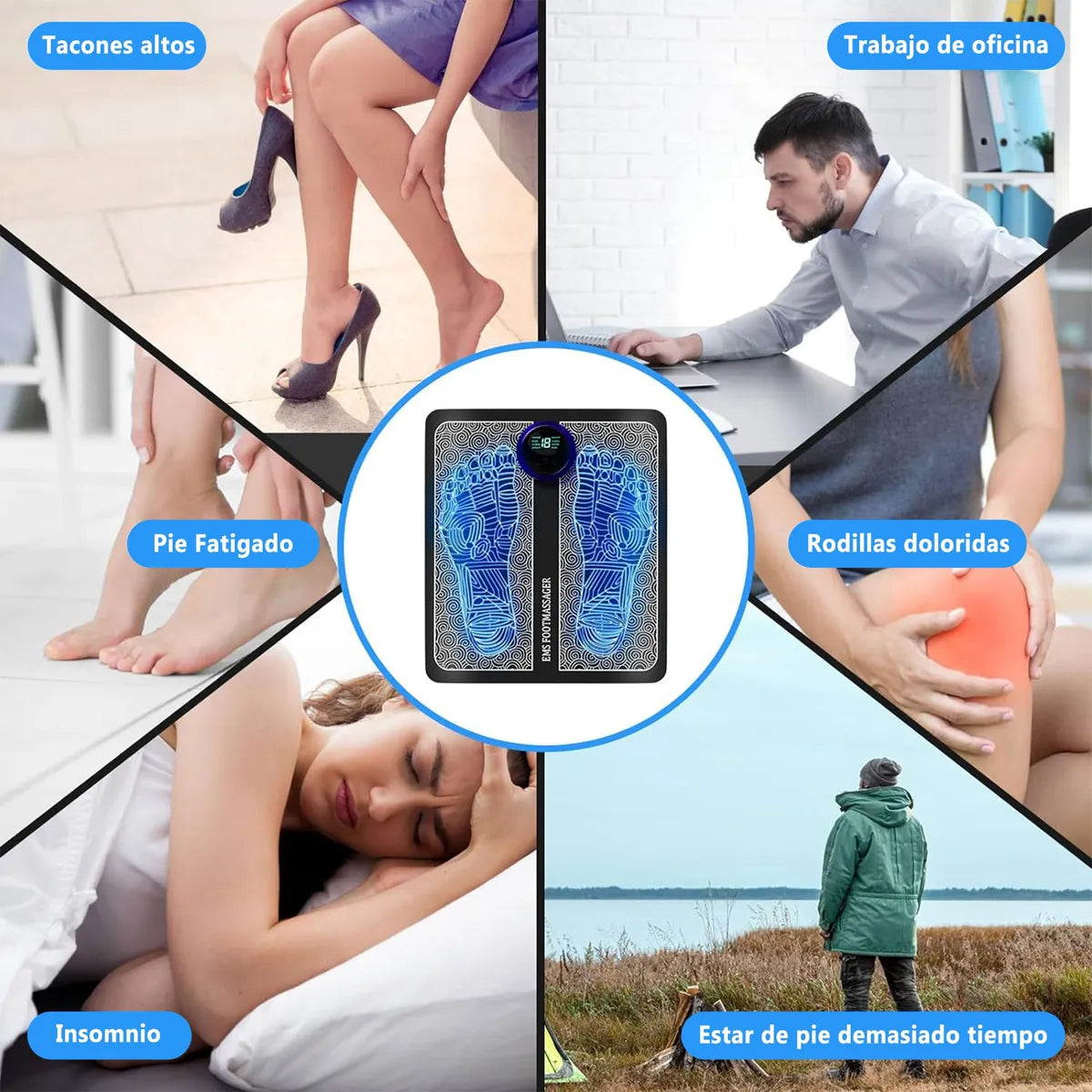MASAJEADOR DE PIES ELÉCTRICO PORTÁTIL TIPO ALFOMBRILLA