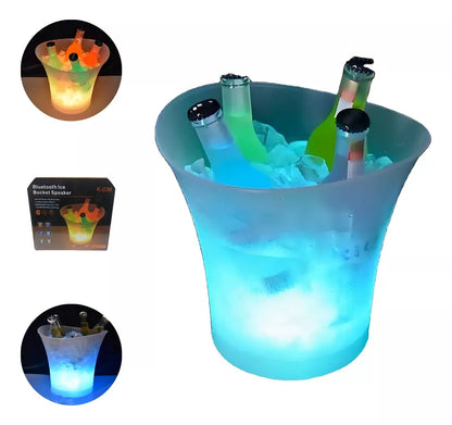 Cubeta Hielera LED 7 Colores con Altavoz Bluetooth