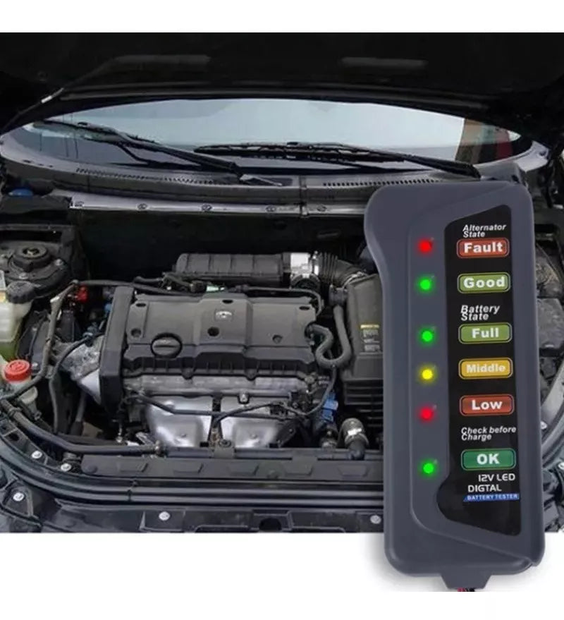 TESTER PROBADOR DE BATERÍAS Y ALTERNADORES 12V