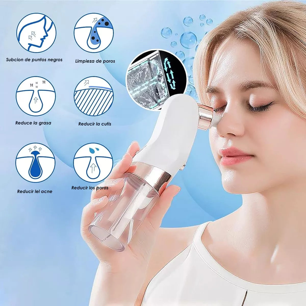 EXTRACTOR HIDROFACIAL DE IMPUREZAS