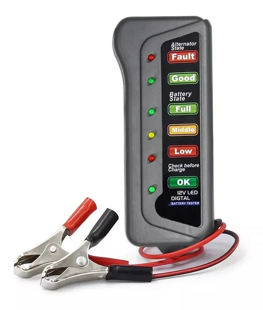 TESTER PROBADOR DE BATERÍAS Y ALTERNADORES 12V