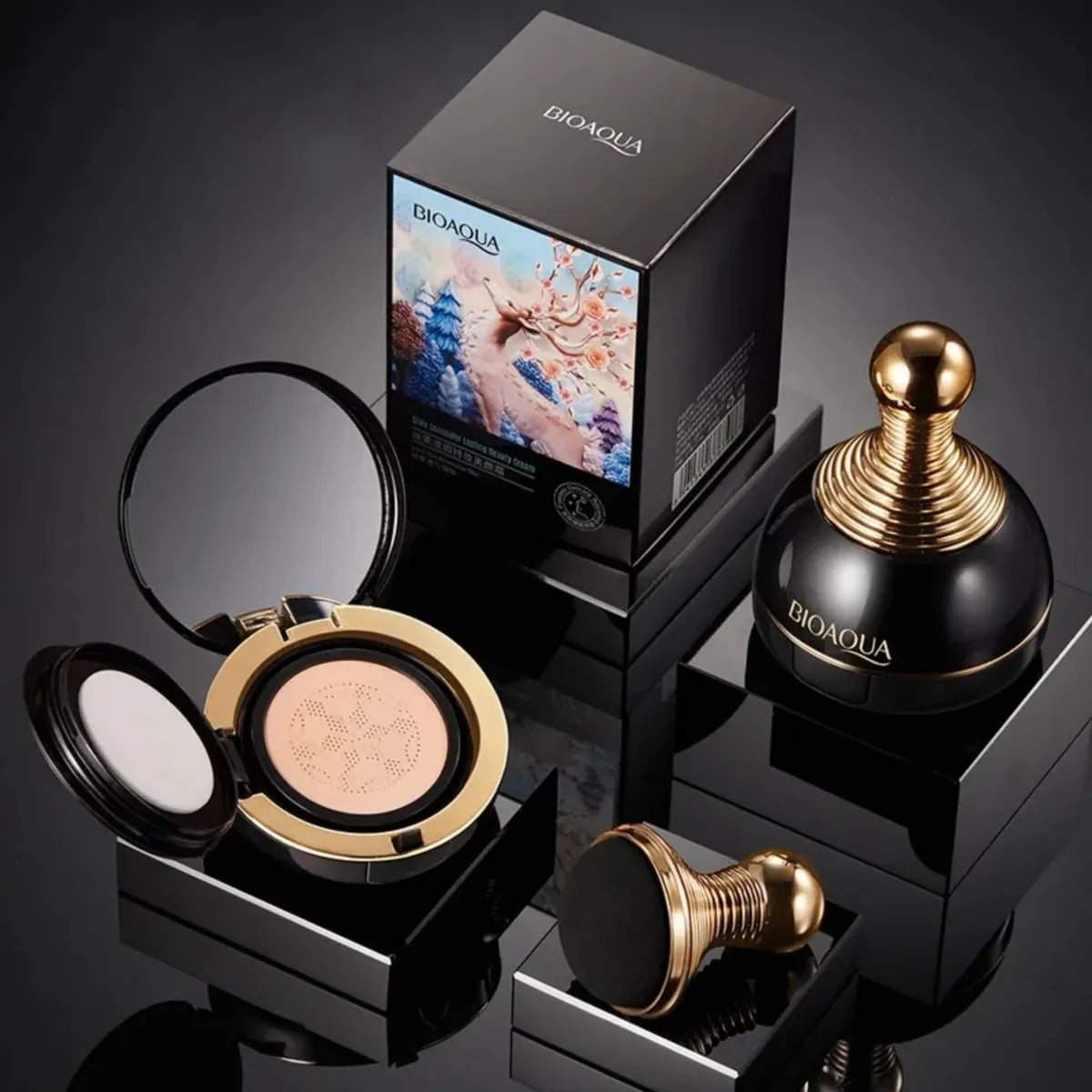 BASE CUSHION BIOAQUA HIDRATANTE CON CORRECCIÓN Y PROTECCIÓN SOLAR