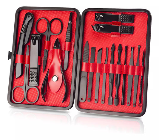KIT DE MANICURA Y PEDICURA 18 PIEZAS