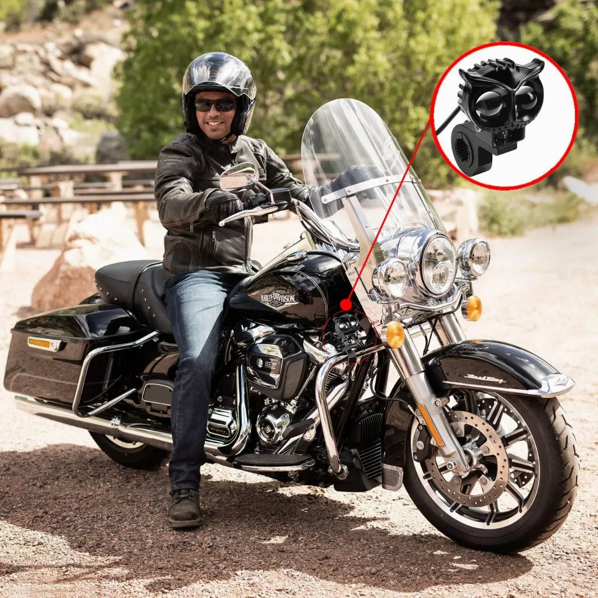 – LUZ EXPLORADORA PARA CARRO Y MOTO BÚHO LED BICOLOR