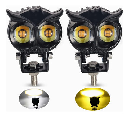– LUZ EXPLORADORA PARA CARRO Y MOTO BÚHO LED BICOLOR