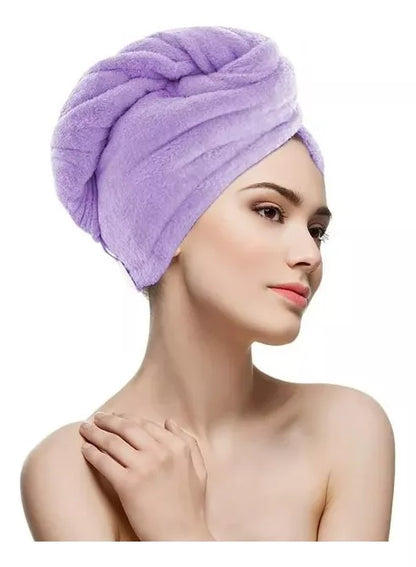 PACK X 2 TOALLAS  DE MICROFIBRA PARA RÁPIDO SECADO DE CABELLO