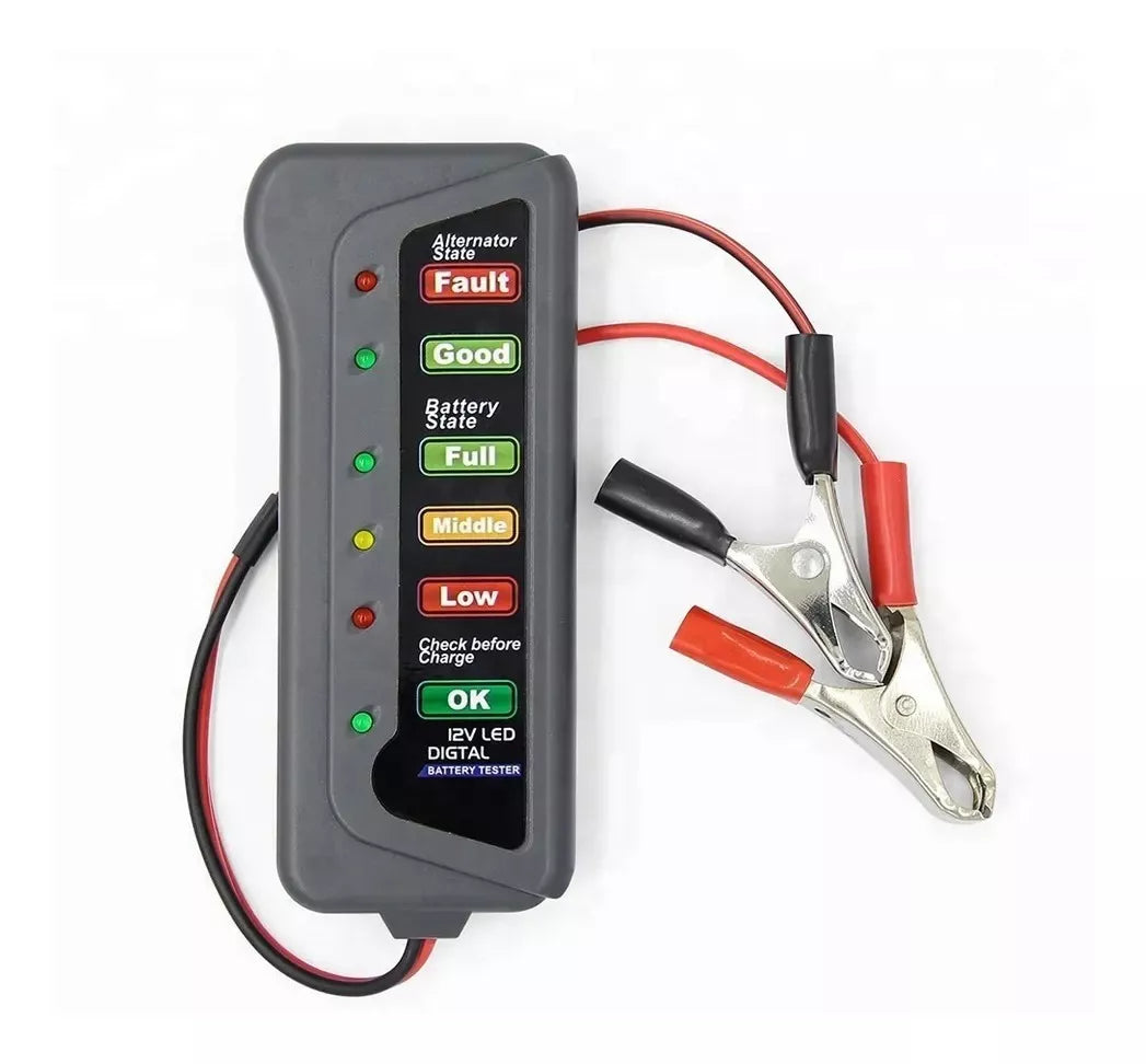 TESTER PROBADOR DE BATERÍAS Y ALTERNADORES 12V