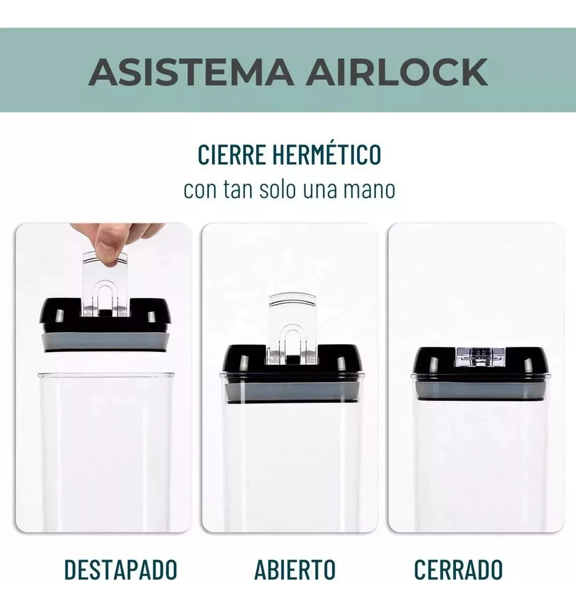 SET X 5 CONTENEDORES HERMÉTICOS PARA ALIMENTOS