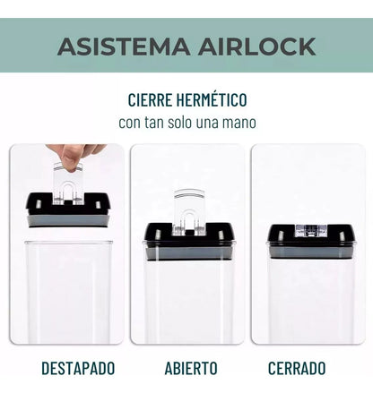 SET X 5 CONTENEDORES HERMÉTICOS PARA ALIMENTOS