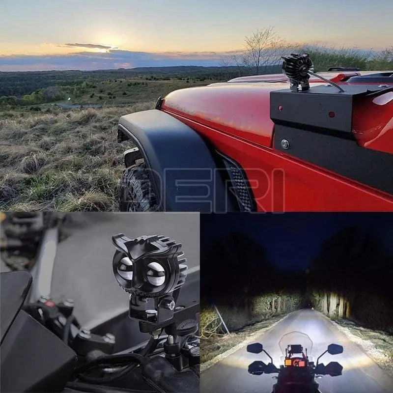 – LUZ EXPLORADORA PARA CARRO Y MOTO BÚHO LED BICOLOR