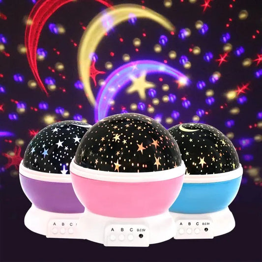 2 LÁMPARAS ESTELAR GIRATORIA – LUCES MÁGICAS Y PROYECCIÓN DE ESTRELLAS