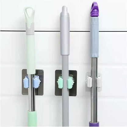 SOPORTE ORGANIZADOR PARA ESCOBA, TRAPERO Y RECOGEDOR - SET X3