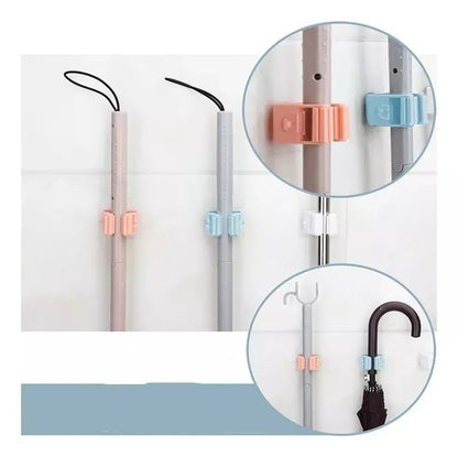 SOPORTE ORGANIZADOR PARA ESCOBA, TRAPERO Y RECOGEDOR - SET X3