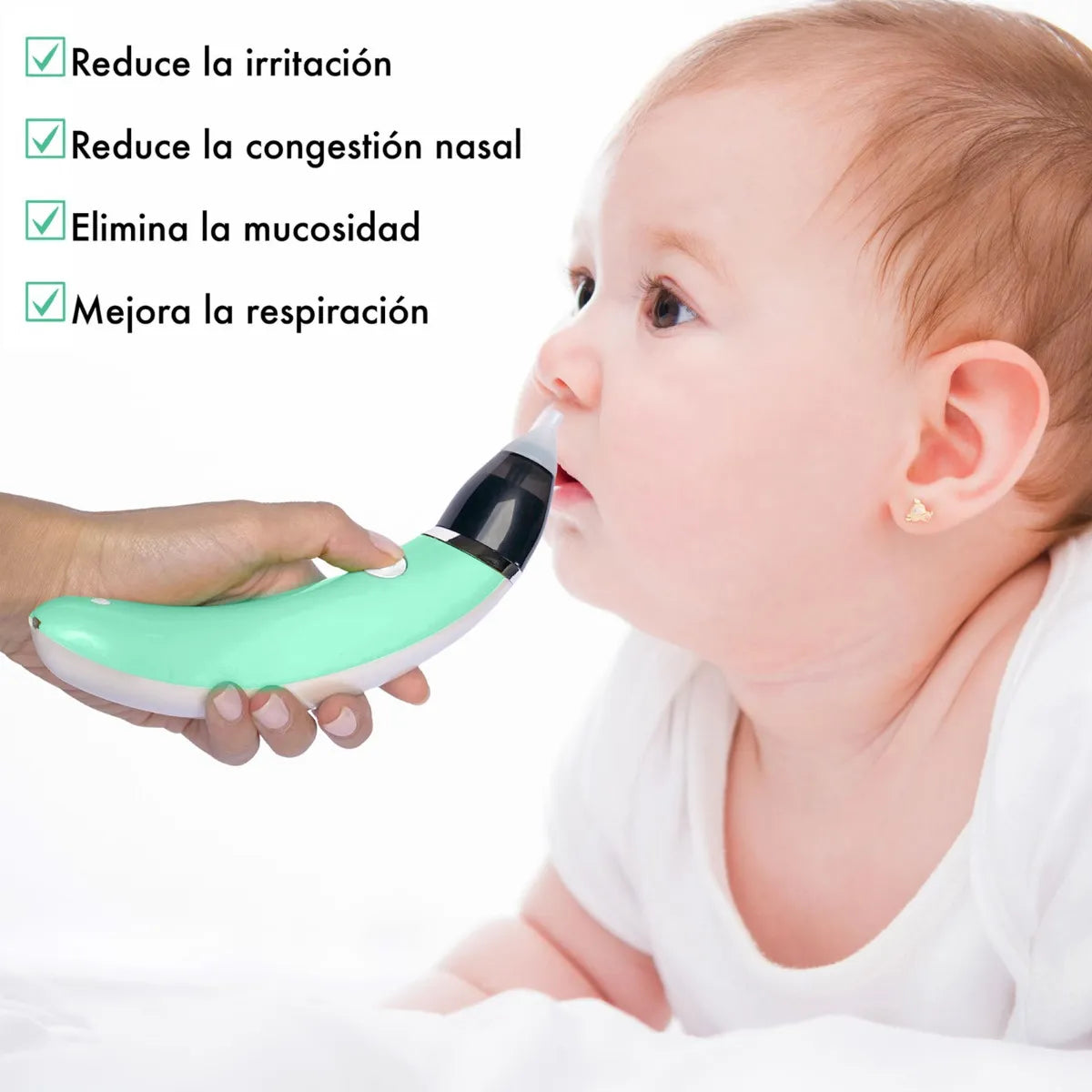 ASPIRADOR NASAL ELÉCTRICO PARA BEBÉ – 5 NIVELES DE SUCCIÓN – RECARGABLE USB