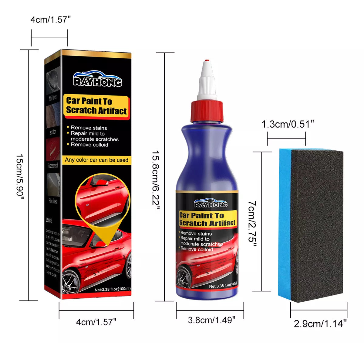 REMOVEDOR DE RAYONES PARA AUTOMÓVIL