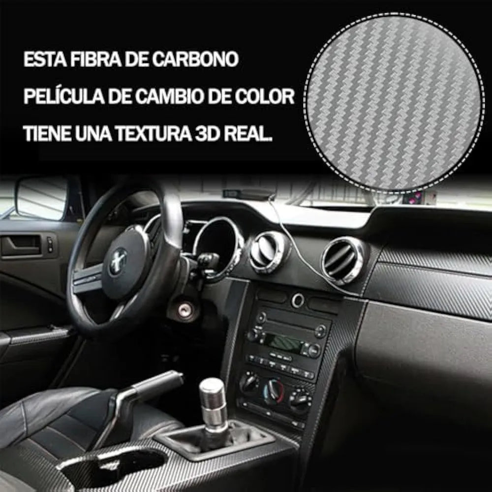 PAPEL ADHESIVO DISEÑO EN FIBRA DE CARBONO 3D