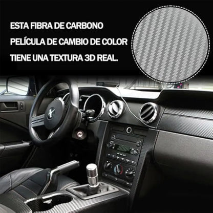 PAPEL ADHESIVO DISEÑO EN FIBRA DE CARBONO 3D