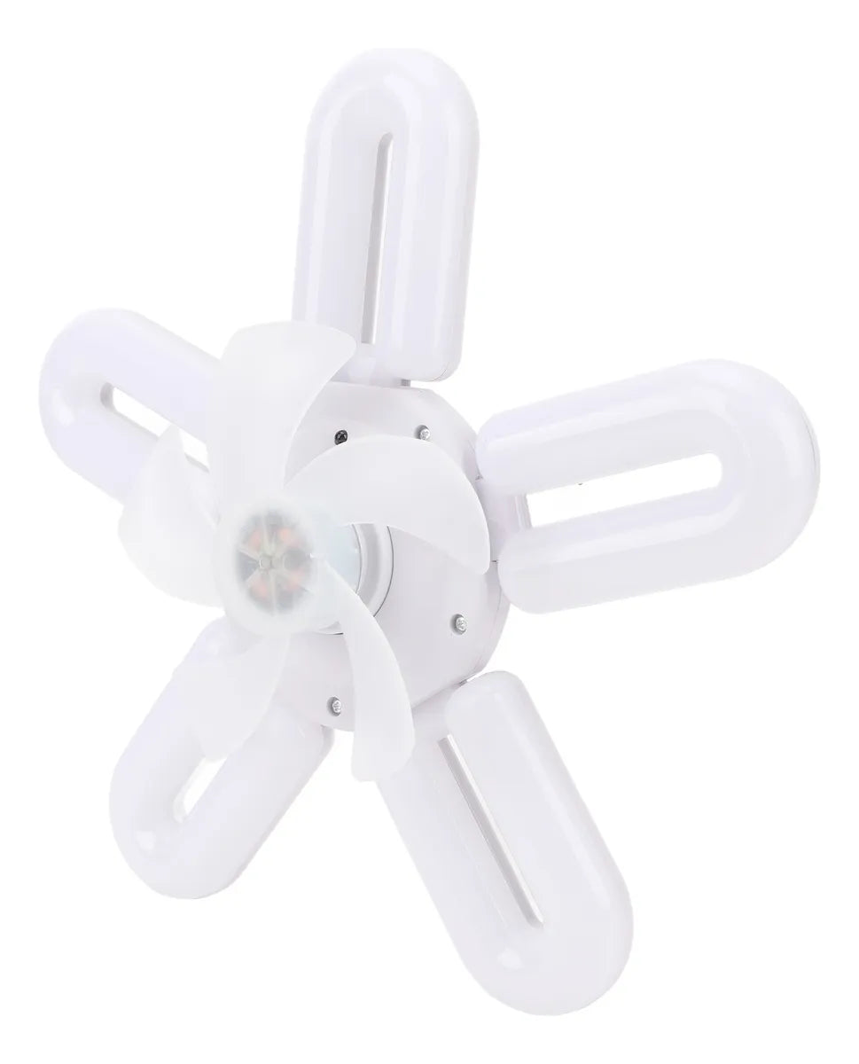 VENTILADOR DE TECHO CON LUZ LED DE 5 CABEZALES CON CONTROL REMOTO