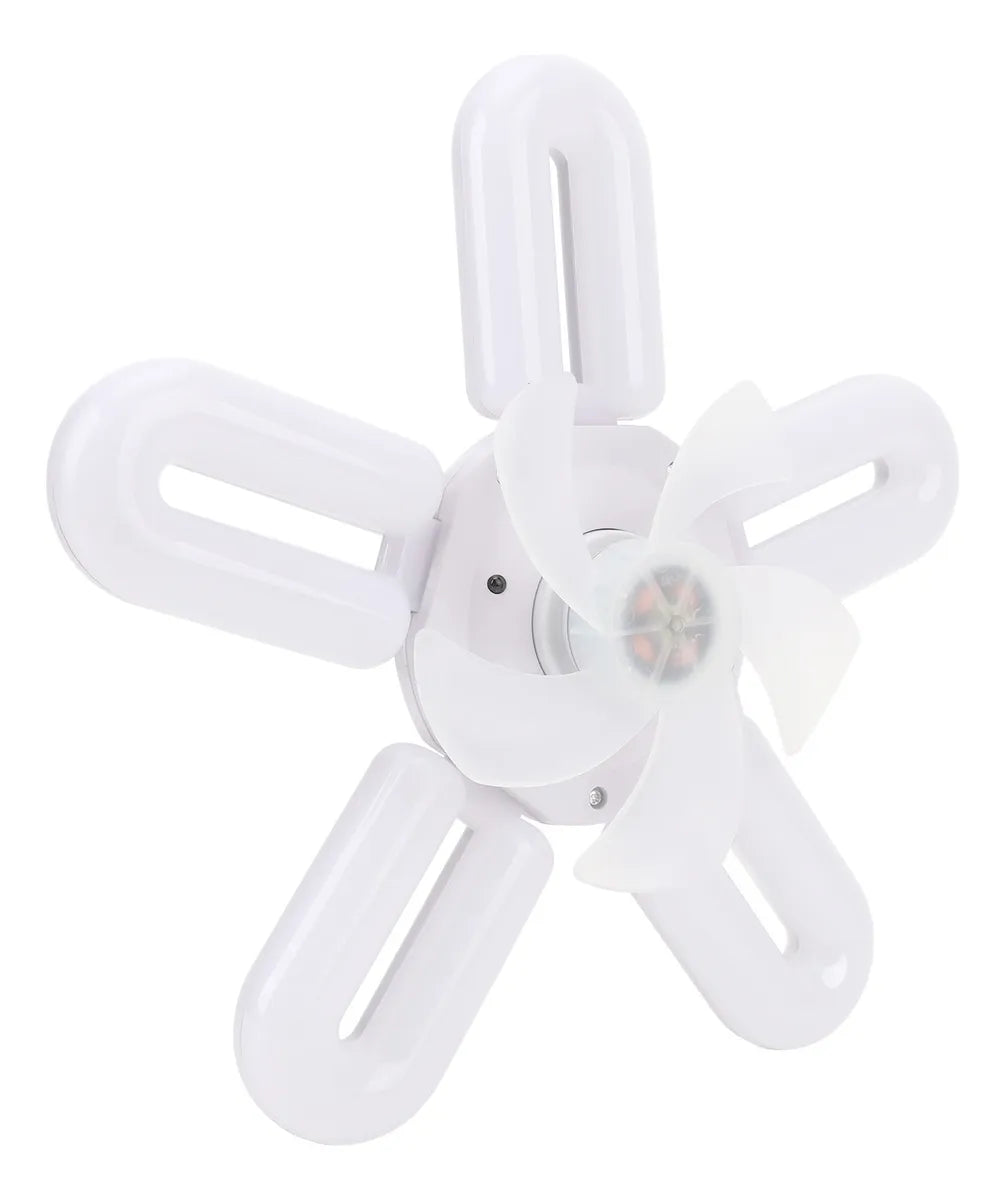 VENTILADOR DE TECHO CON LUZ LED DE 5 CABEZALES CON CONTROL REMOTO