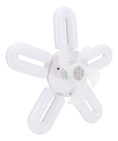 VENTILADOR DE TECHO CON LUZ LED DE 5 CABEZALES CON CONTROL REMOTO