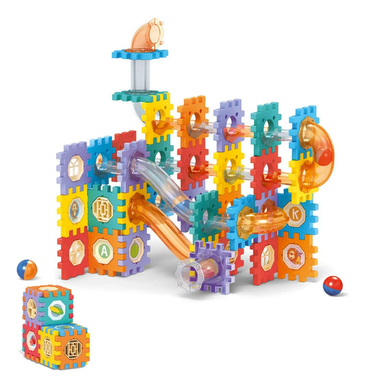 ROLLING BALL TUBOS Y BLOQUES - JUEGO DIDÁCTICO 125 PCS