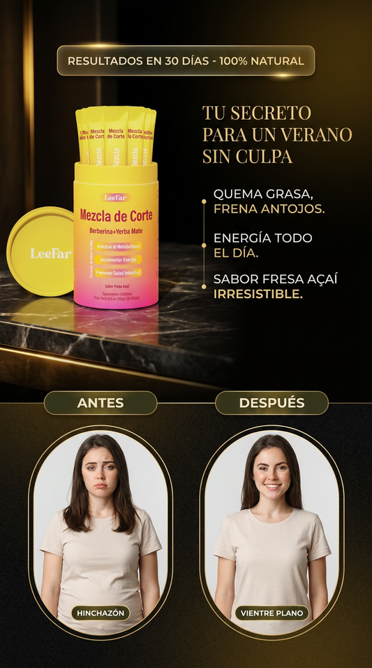 Mezcla de Corte Berberina + Yerba Mate Fresa Açaí