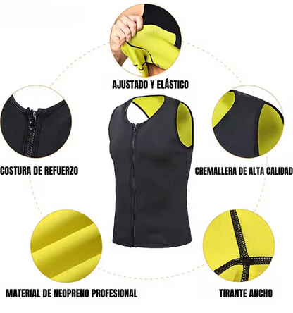 CHALECO ADELGAZANTE DEPORTIVO DE NEOPRENO PARA HOMBRE