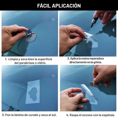 KIT REPARADOR DE PARABRISAS Y VIDRIOS PARA AUTOS