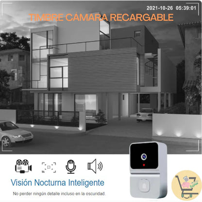 TIMBRE CON CAMARA DE VIDEO RECARGABLE