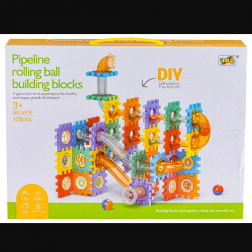 ROLLING BALL TUBOS Y BLOQUES - JUEGO DIDÁCTICO 125 PCS