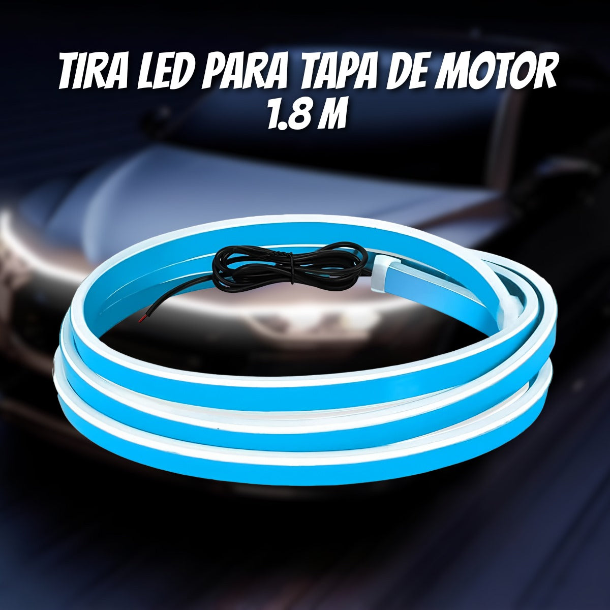 TIRA LED DINÁMICA FLEXIBLE PARA CAPÓ DE AUTO