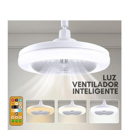 LÁMPARA LED INTELIGENTE 2 EN 1 CON VENTILADOR